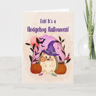 Skurriles Halloween-Igel Halloween Karte