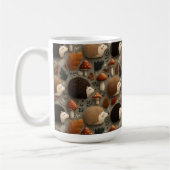 Skurriles Herbst-Igel- und Pilzmuster Kaffeetasse (Links)