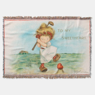 Skurriles, kitschiges Golf-Valentinstag-Thema, cir Decke