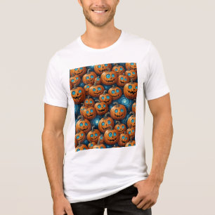 Skurriles Kürbis-Halloween-T-Shirt Tri-Blend Shirt