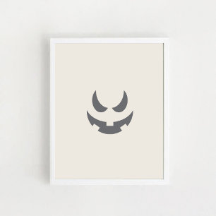Skurriles Kürbisgesicht Halloween-Plakat Poster