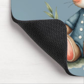 Skurriles Patchwork-Hasen-Häuschen-Waldland Mousepad (Ecke)
