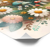 Skurriles Patchwork-Herz-Pilzhaus Fotodruck (Ecke)