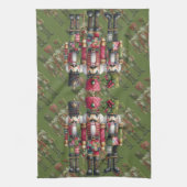 Skurriles Patchwork-Weihnachts-Nussknacker-Trio Geschirrtuch (Vertikal)