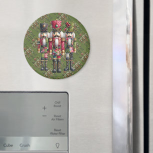 Skurriles Patchwork-Weihnachts-Nussknacker-Trio Magnet