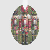 Skurriles Patchwork-Weihnachts-Nussknacker-Trio Ornament (Rückseite)