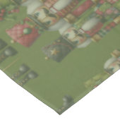 Skurriles Patchwork-Weihnachts-Nussknacker-Trio Tischdecke (Schrägansicht)