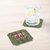 Skurriles Patchwork-Weihnachts-Nussknacker-Trio Untersetzer (Vor Ort)