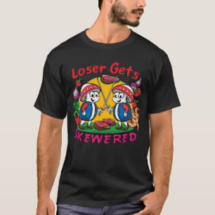 Skurriles Pilz-Fechtduell mit Kebab-Lebensmitteln T-Shirt