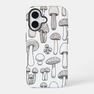 Skurriles Pilzmuster iPhone 16 Hülle