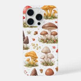 Skurriles Pilzmuster – Vintage Botanik iPhone 15 Pro Hülle
