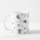 Skurriles Wald-Eulen-Muster Kaffeetasse (Links)