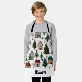 Skurriles Weihnachts-Apron – Name des Kindes Schürze