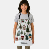 Skurriles Weihnachts-Apron – Name des Kindes Schürze (Insitu)