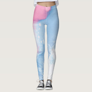 Skurriles Wildblumen-Wasserfarbenmuster Damen Le Leggings