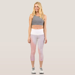 Skurriles Wildblumen-Wasserfarbmuster Damen-Oben-o Capri Leggings