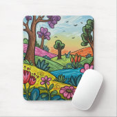 Skurriles Wunderland Mousepad (Mit Mouse)