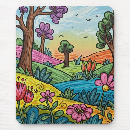 Skurriles Wunderland Mousepad (Vorne)