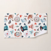 Skurriles Wunderland-Teeparty-Muster Badhandtuch Set (Handtuch)