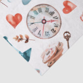 Skurriles Wunderland-Teeparty-Muster Seidenpapier (Detail)