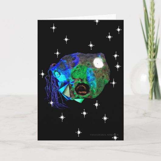 Skwoove Master Asteroidhead mit Stars Alien Karte (Vorderseite)