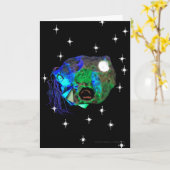 Skwoove Master Asteroidhead mit Stars Alien Karte (Gelbe Blume)