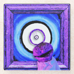 Skwot Oove Assie the Barker Surreal Alien Glasuntersetzer
