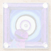 Skwot Oove Assie the Barker Surreal Alien Glasuntersetzer (Rückseite)