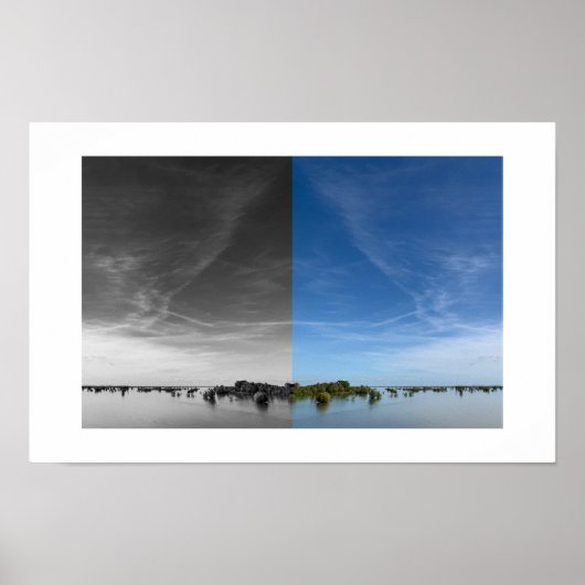 Sky Above Water Reflection Photography  Poster (Vorne)