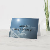 Sky Abschluss Grußkarte Karte (Vorderseite)