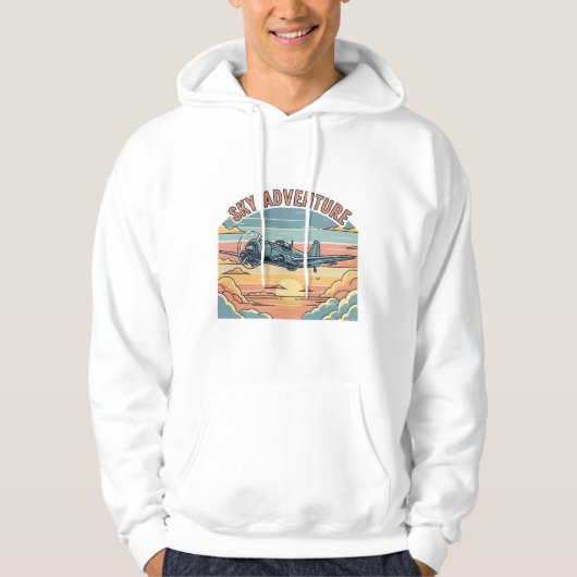 Sky Adventure - Flugzeugbegeisterte Hoodie (Vorderseite)