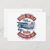 Sky Adventure Geboren zu fliegen Postkarte (Vorne/Hinten)