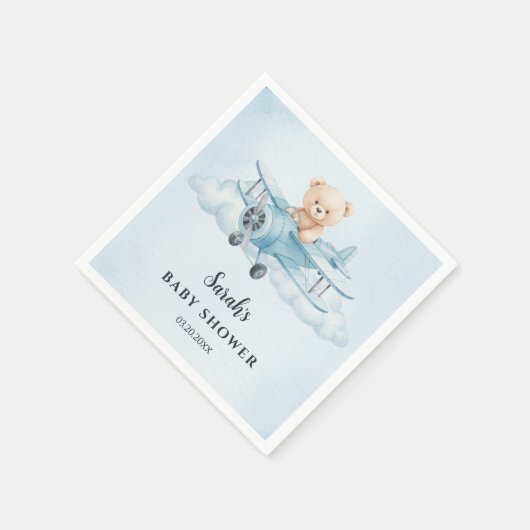 Sky Adventure Niedlich Teddy Bear Pilot Kinderdusc Serviette (Ecke)