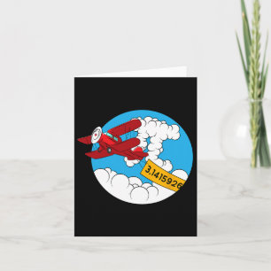 Sky Airplane Funny Mathe Nerd Geburtstag Geschenk  Karte