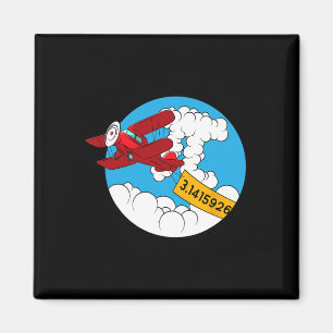 Sky Airplane Funny Mathe Nerd Geburtstag Geschenk  Magnet