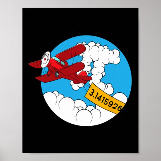 Sky Airplane Funny Mathe Nerd Geburtstag Geschenk  Poster (Vorne)