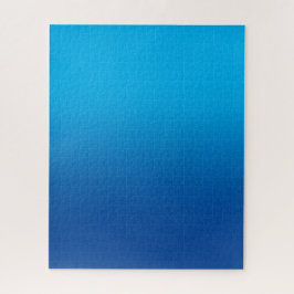 Sky and Deep Blue Monotone Ombre Puzzle