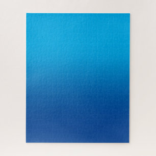 Sky and Deep Blue Monotone Ombre Puzzle