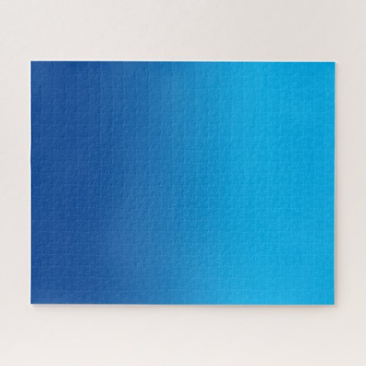 Sky and Deep Blue Monotone Ombre Puzzle (Horizontal)