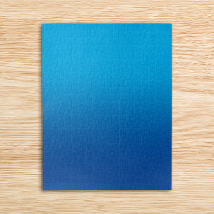 Sky and Deep Blue Monotone Ombre Puzzle