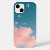 Sky and Moon Aesthetic IPhone 14 Case (Rückseite)