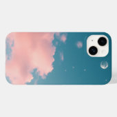 Sky and Moon Aesthetic IPhone 14 Case (Rückseite (Horizontal))