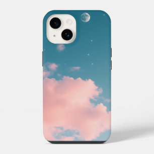 Sky and Moon Aesthetic IPhone 14 Case Hülle