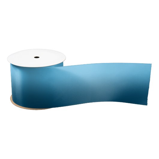 Sky and Ocean Blue Aquamarin Ombre Satinband (Spule)