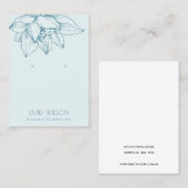 SKY AQUA AQUAMARIN BLUE LOTUS EINFACHE EARRING-ANZ VISITENKARTE (Vorne/Hinten)