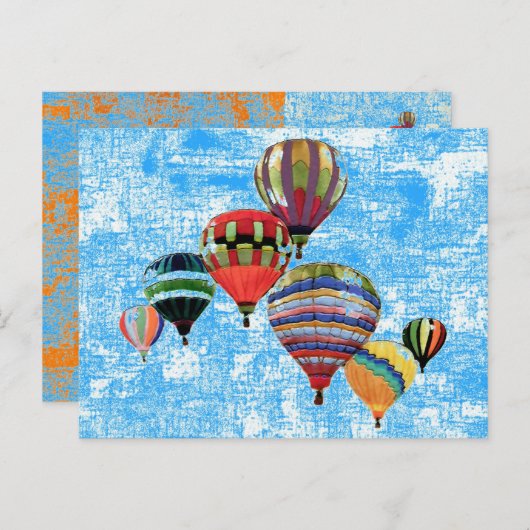 Sky Balloons ~ Postcard Modern Postkarte (Vorne/Hinten)