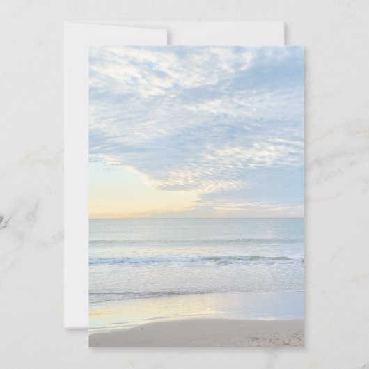 Sky Beach Feier des Lebens Beerdigung Foto Einladung (Rückseite)