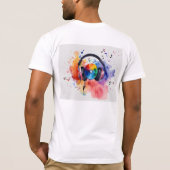 Sky Beats: DJ in Clouds T - Shirt Design (Rückseite)