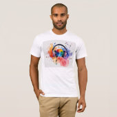 Sky Beats: DJ in Clouds T - Shirt Design (Vorne ganz)