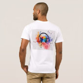 Sky Beats: DJ in Clouds T - Shirt Design (Schwarz voll)